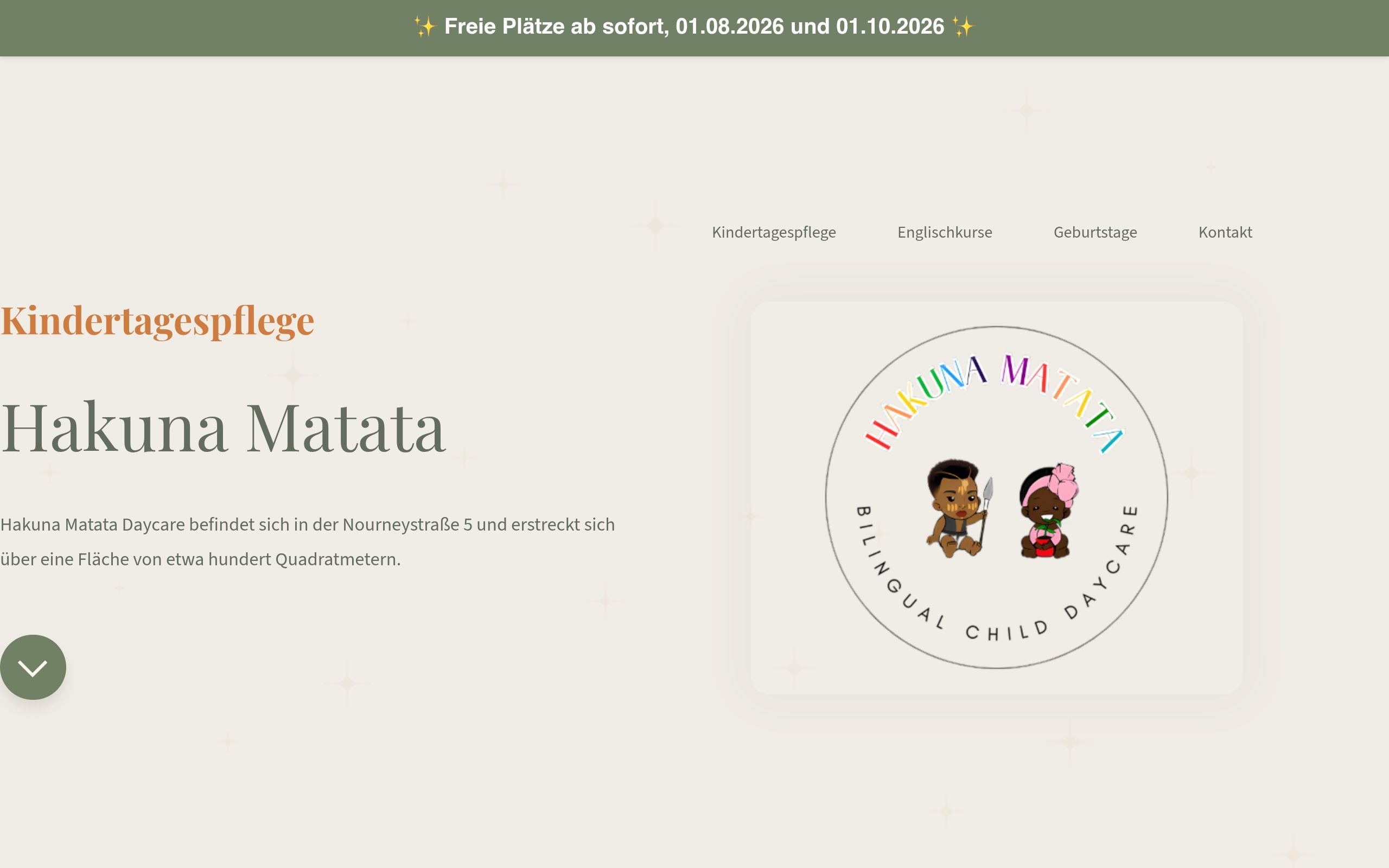 Hakuna Matata Daycare website